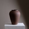 Red clay vase