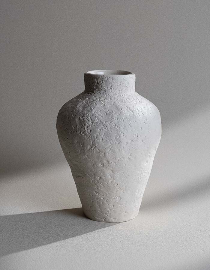 Textured porcelain vase